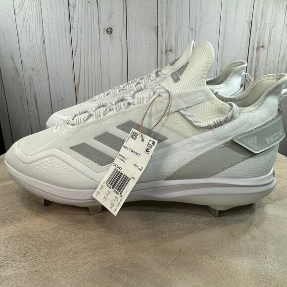 Adidas Icon 7 Boost Mens Baseball Metal Cleats Size 13.5 White S23847 New - Picture 1 of 15